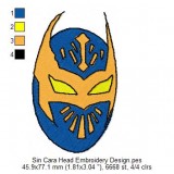Sin Cara Head Embroidery Design